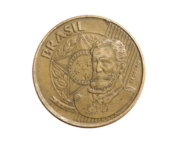 istock Brazil twenty five centavos coin on a white isolated background 1305977731