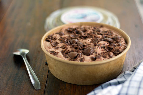 istock Chocolate flavored homemade ice cream 1305980839