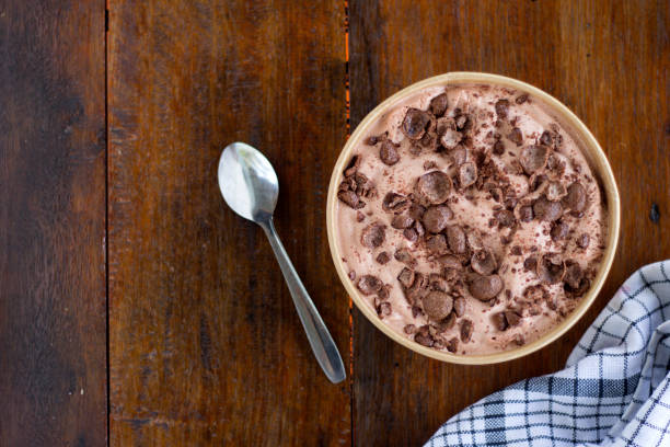 istock Chocolate flavored homemade ice cream 1305981409