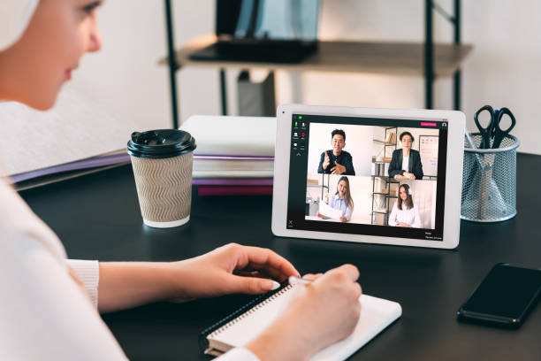 istock video conference online teamwork colleagues tablet 1305981529