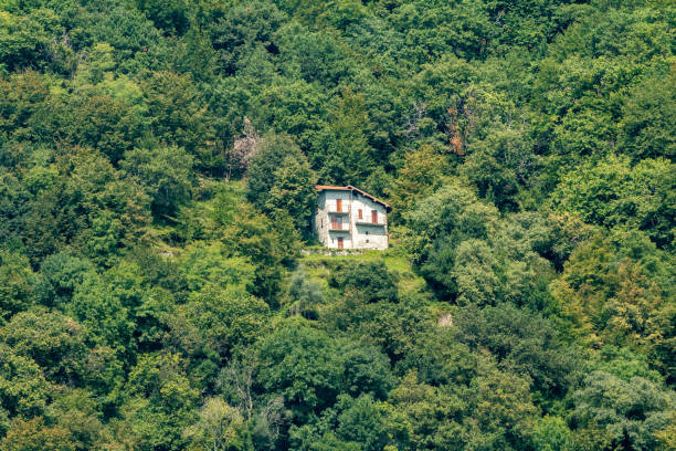 A privately owned two-story house overlooking Lake Como in Italy