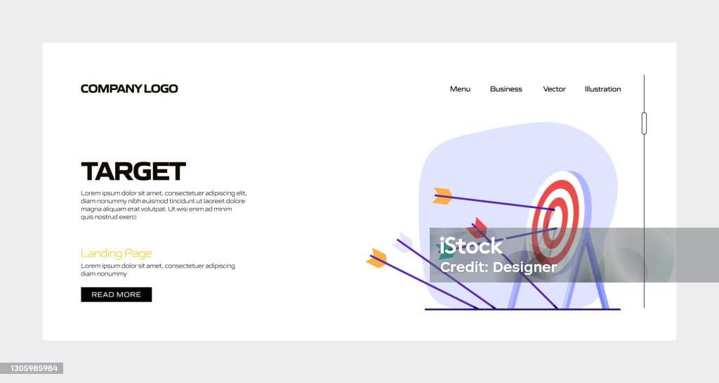 Target Site Image Target Concept Vector Illustration For Landing Page Template Website ...