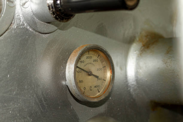 istock Temperature thermometer of a coffee roasting oven 1305986944