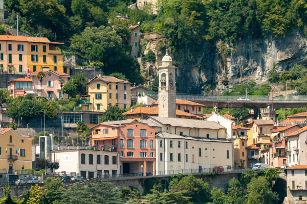 Church of San Martino and Sant’Agata in Moltrasio on Lake Como, Italy Church of San Martino and Sant’Agata in Moltrasio on Lake Como, Italy. The first reference to this church is from 1207. onion dome stock pictures, royalty-free photos & images