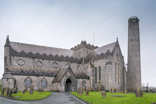 catedral de st. canice, kilkenny, irlanda - kilkenny city - fotografias e filmes do acervo