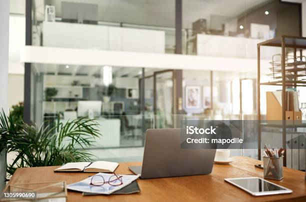 An Organised Workspace Leads To More Productivity Stock Photo - Download Image Now - Office, Desk, Backgrounds