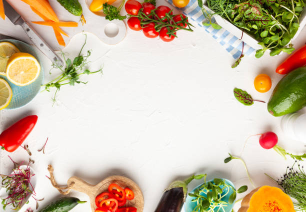 istock Fresh vegetables, fruits, microgreens and herbs 1305990872