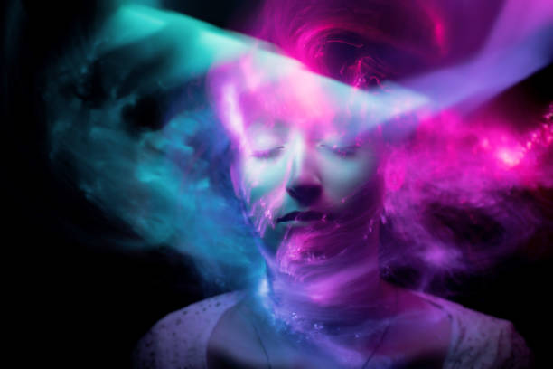 new art direction, long exposure photo without processing, light drawing at long exposure