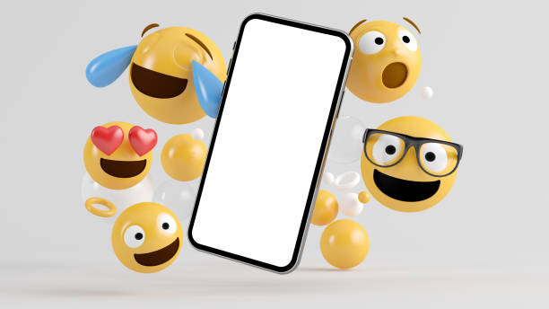 istock Smartphone screen surrounded by emoji icons 1305995688