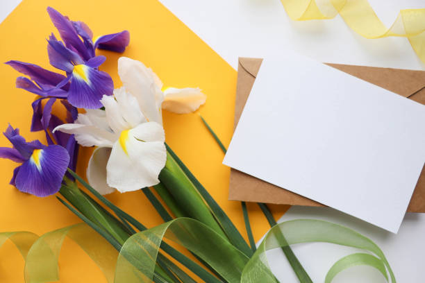 istock bouquet of irises and space for text 1305999522