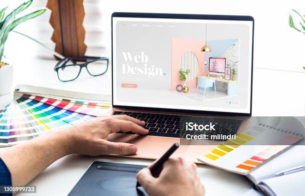 Web Design Desktop Stock Photo - Download Image Now - Web Design, Web Page, Design Professional
