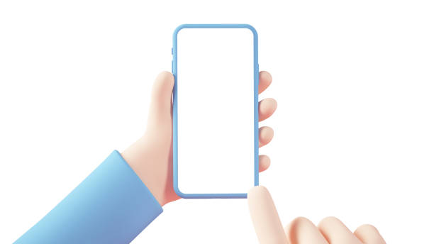 istock Cartoon hands with smartphone 1306001255