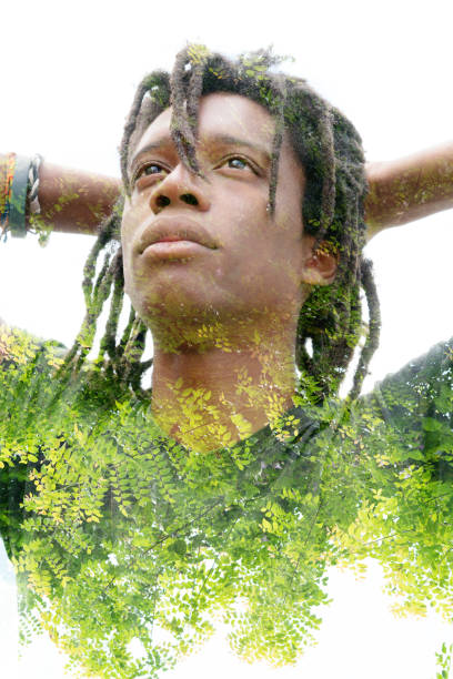 istock A double exposure portrait of a thoughtful man 1306003378