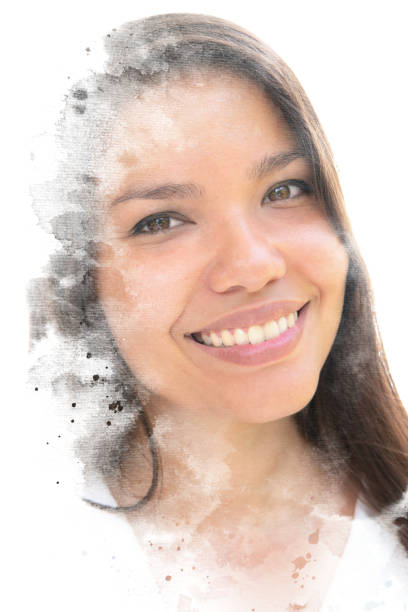 istock A creative female paintography portrait 1306003918