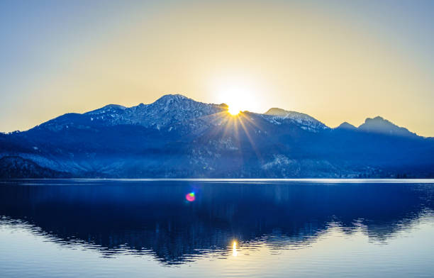 mountains at the kochel lake - bavaria