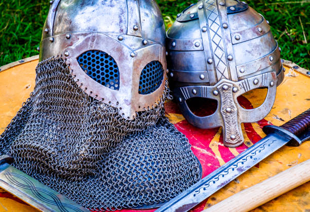 istock old helmet of a suit of armor 1306004702