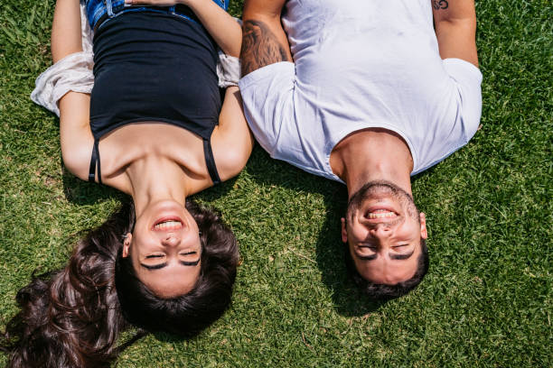 istock Man and woman falling in love 1306011619