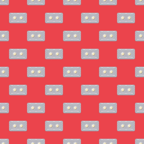 Morning After Pill Contraceptive Pattern A seamless pattern created from a single flat design icon, which can be tiled on all sides. File is built in the CMYK color space for optimal printing and can easily be converted to RGB. No gradients or transparencies used, the shapes have been placed into a clipping mask to ensure it tiles seamlessly on all sides. morning after pill stock illustrations