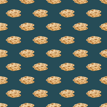 Naan Vector Pattern Naan Bread Pattern Stock Illustration - Download Image Now ...