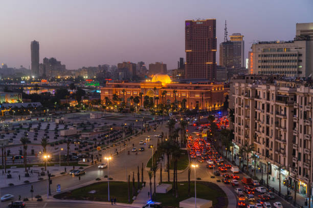 istock Tahrir Square in Cairo at sunset 1306019901