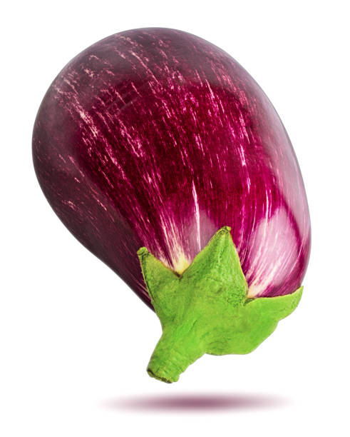 istock Red eggplant isolated on white background with clipping path 1306020862