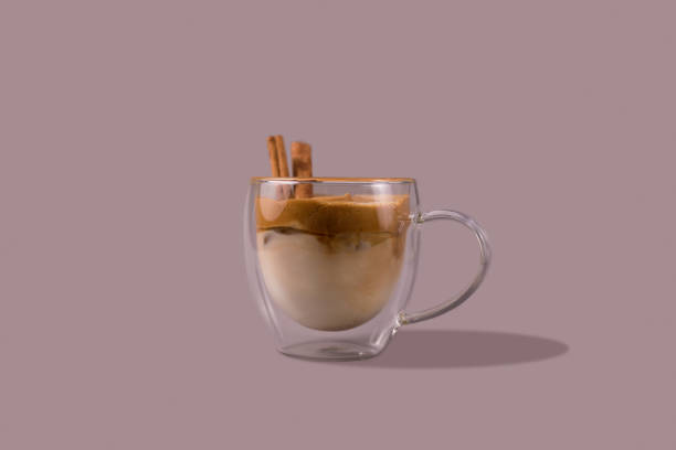 istock Dalgona Coffee. Whipped icing drink with instant coffee popular in Korea Creamy cocktail in tall Glasses. 1306020922