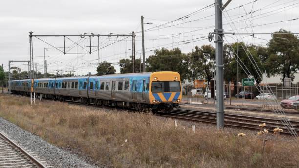 istock Commuter train approaching a train station in Melbourne Victoria Australia 1306023133