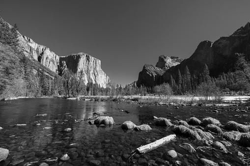 Yosemite National Park in California during the winter months