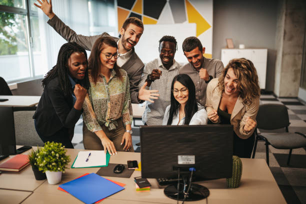 istock Business people team celebrating success 1306025232