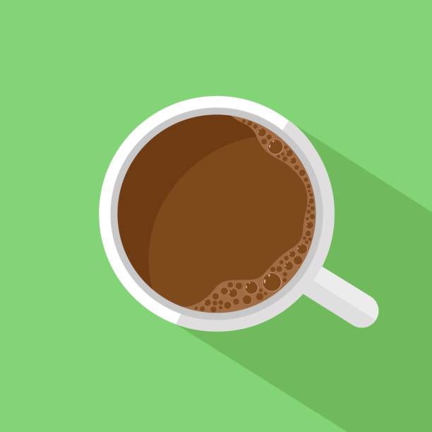 turkish coffee top view flat design stock illustrator turkish coffee top view flat design stock illustrator cezve stock illustrations