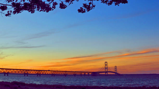 istock Bridge-Sunset on the Mackinac Bridge -Michigan 1306033298
