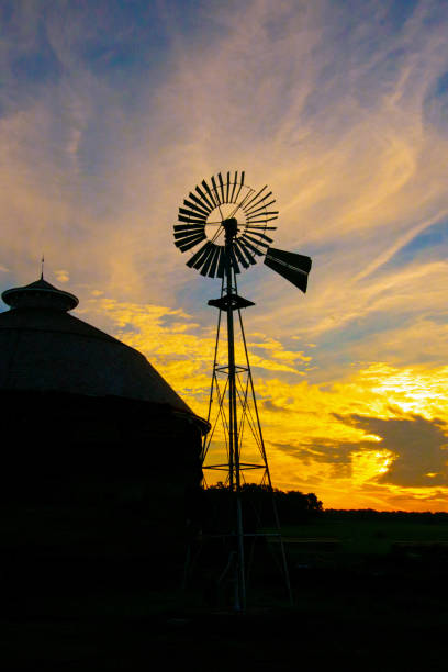 istock Windmill at sunrise-Fulton County Park , Indiana 1306033506