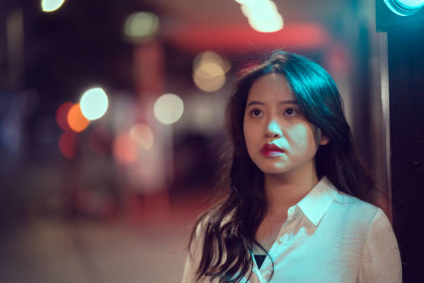 istock Woman with contented emotions. 1306034156
