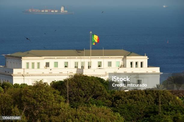 Senegals Presidential Palace Palace Of The Republic Dakar Senegal Stock Photo - Download Image Now