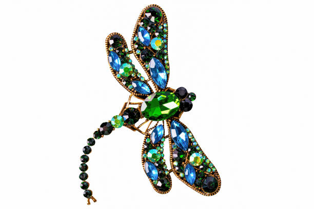 istock A dragonfly jewelry on white background. 1306042307