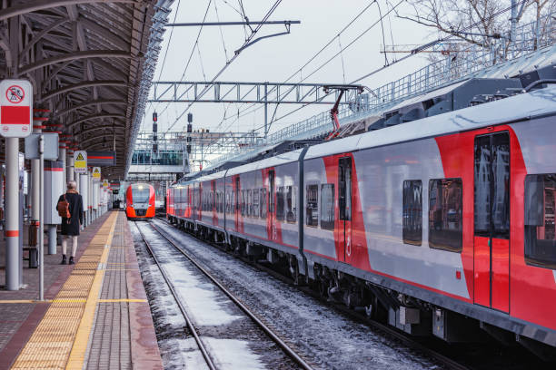 istock Highspeed trains by the station platform. 1306042428