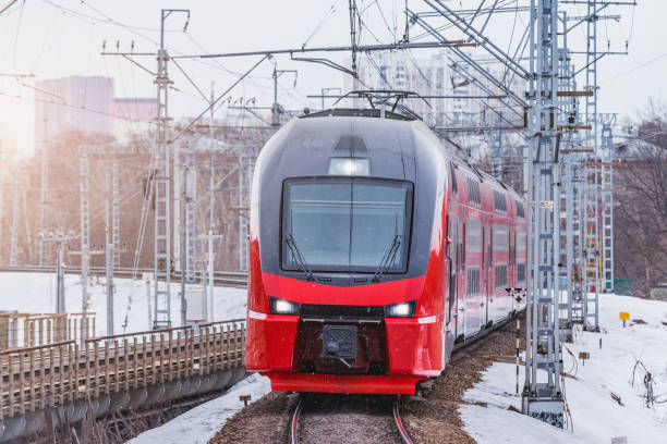 istock Highspeed train approaches to the station platform. 1306043114