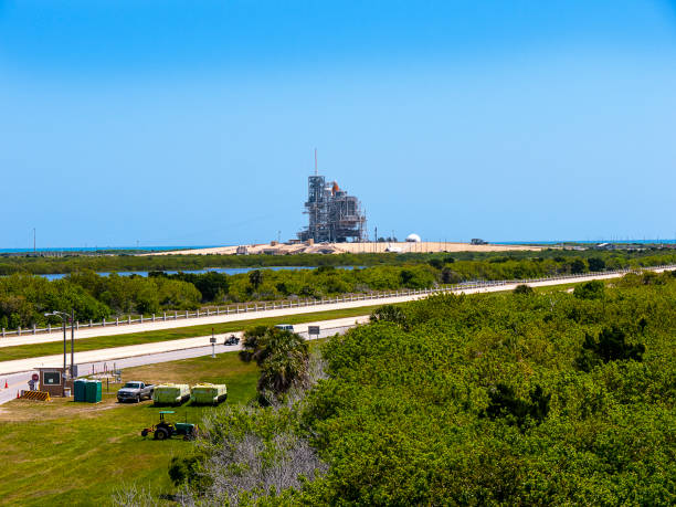 Wallops Island, Virginia, USA - March 21, 2024: Rocket Lab’s Neutron Production Complex adjacent to NASA’s Wallops Flight Facility and the company's Launch Complex 2 (LC-2).