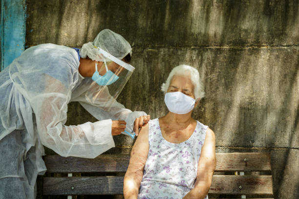 Vaccination against Covid in Brazil stock photo