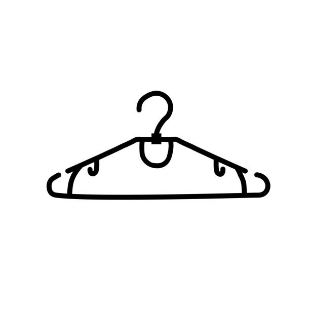 istock Hanger line icon. Element of clothes and accessories. Graphic on white background. Trendy flat outline ui signs design, symbols collection illustration for sites, web, mobile app, logo. Vector EPS 10 1306045570