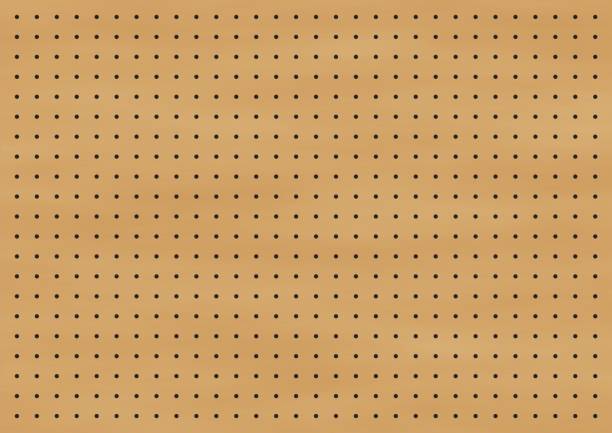 ilustracja płyty perforowanej - pegboard stock illustrations