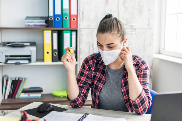 istock Home office during a pandemic 1306049536