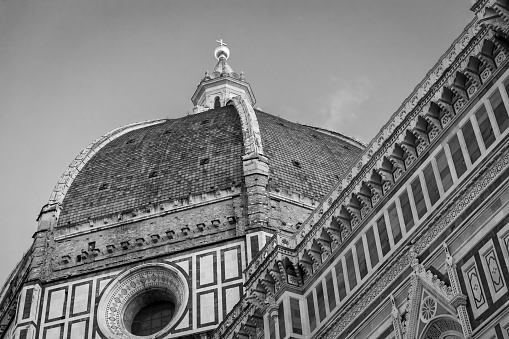 Santa Maria del Fiore Florence Duomo, black and white fine art