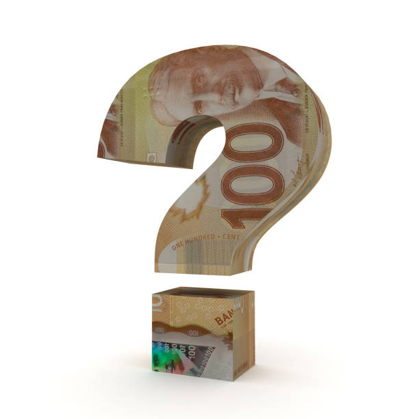 cuestión de riesgo de crisis de financiación del dinero canadiense - making money risk loss dice fotografías e imágenes de stock