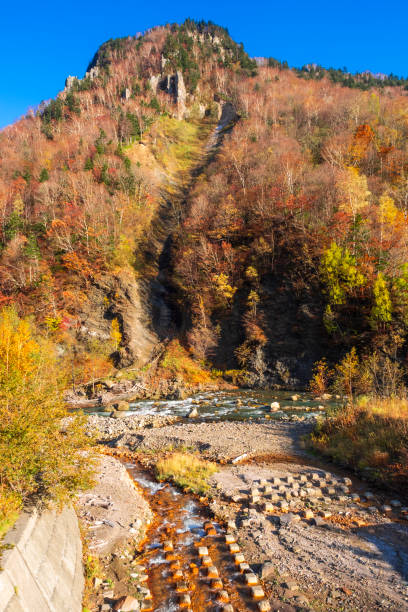 sounkyo onsen village, hokkaido, japon. - district de kamikawa ishikari photos et images de collection