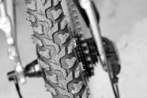 istock Picture of bicycle wheel closeup 1306089346