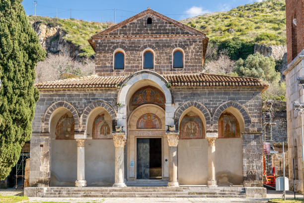 Benedictine Abbey of Sant Angelo in Formis, dedicated to the Archangel Michael. Capua, Campania, Italy Benedictine Abbey of Sant Angelo in Formis, dedicated to the Archangel Michael. Capua, Campania, Italy. capua stock pictures, royalty-free photos & images