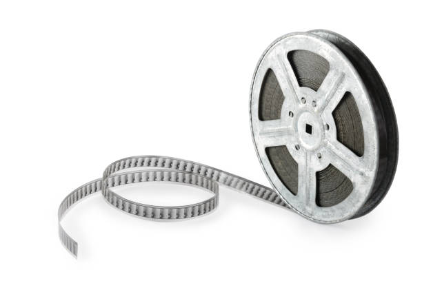 istock Old film strip isolated on white 1306093734