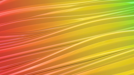 Colorful gradient abstract eccentric 3D spline wavy motion movement texture pattern for design content