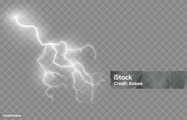 Vektorblitz Blitz Png Gewitter Beleuchtung Naturphänomen Lichteffekt Png Stock Vektor Art und mehr Bilder von Gewitterblitz